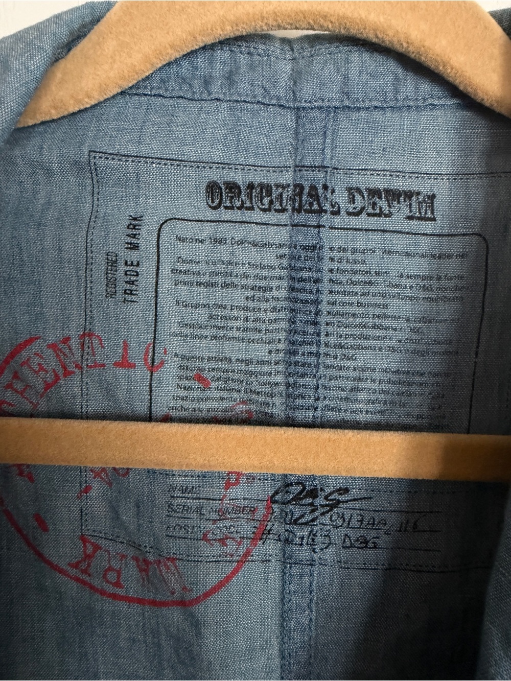 Vintage NWT Dolce & Gabbana Distressed Linen Blend Blazer Original Denim IT 54 L - Picture 10 of 16